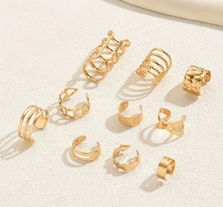 10pcs Adjustable Earrings Set