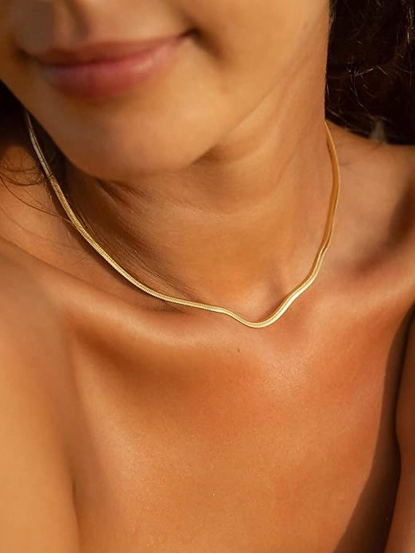 1Pc Stainless Steel Minimalist Chic Necklace