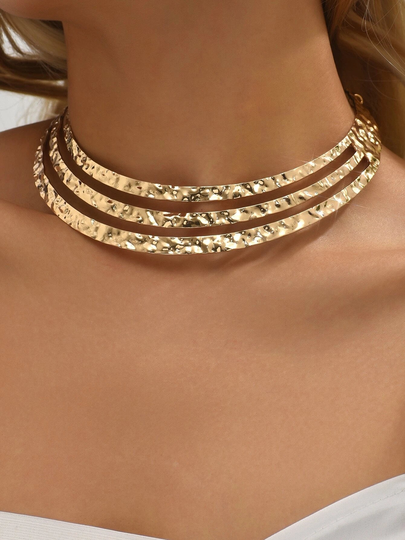 Minimalist Textured Layered Necklace