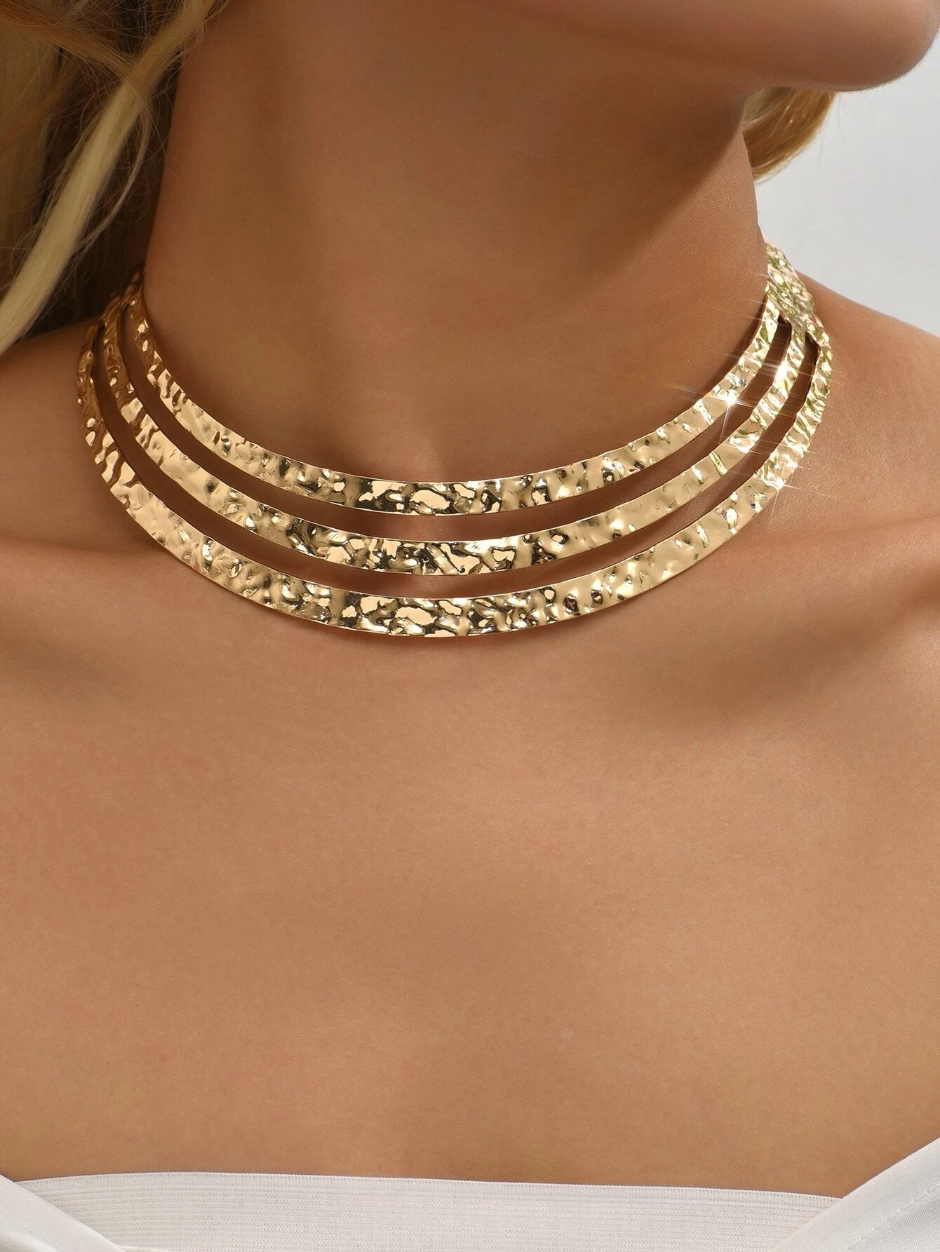 Minimalist Textured Layered Necklace